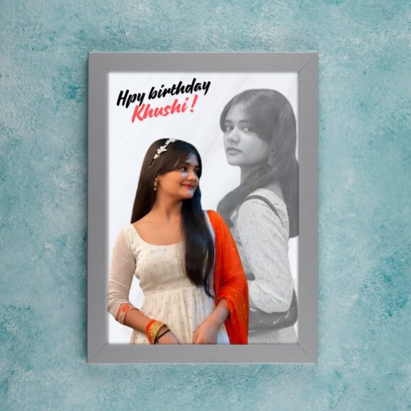 Birthday Elegance Frame – Khushi Edition