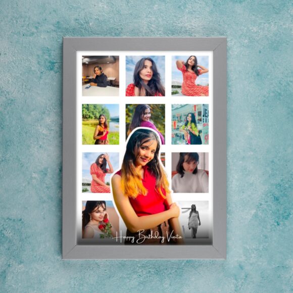White Grid Photo Frame – Elegant Collage