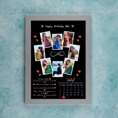 Calendar Heart Collage Frame