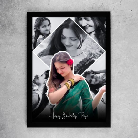 Monochrome Emotion Collage – Pap Gift Frame - Image 2