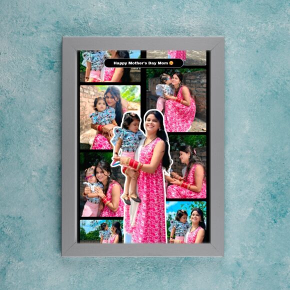 Colorful Vertical Photo Collage Frame for Mom
