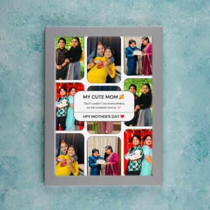 Cute Mom Multi-Photo Frame with Text Labels