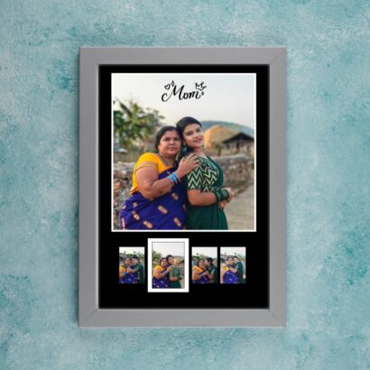 Minimalistic Black Frame with Mini Collage for Mom