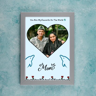 Blue Heart Theme Frame for Mom’s Memories