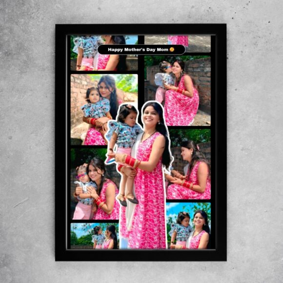 Colorful Vertical Photo Collage Frame for Mom - Image 2