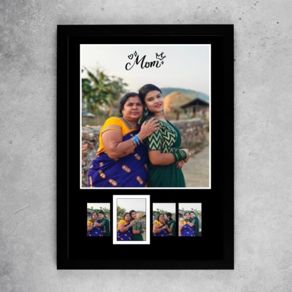 Minimalistic Black Frame with Mini Collage for Mom - Image 2