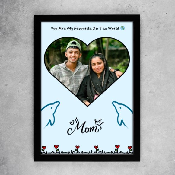 Blue Heart Theme Frame for Mom’s Memories - Image 2