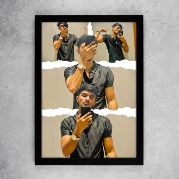 Bold Torn Paper Style Frame for Boys - Image 2