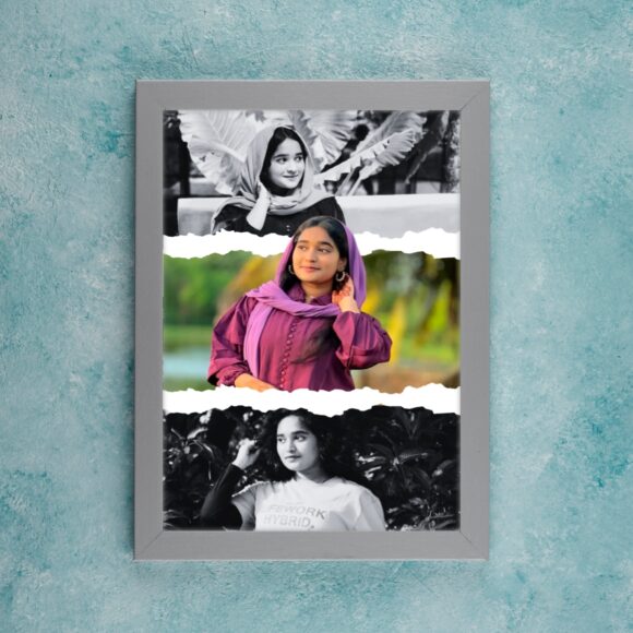 Triple Torn-Effect Mixed Photo Frame