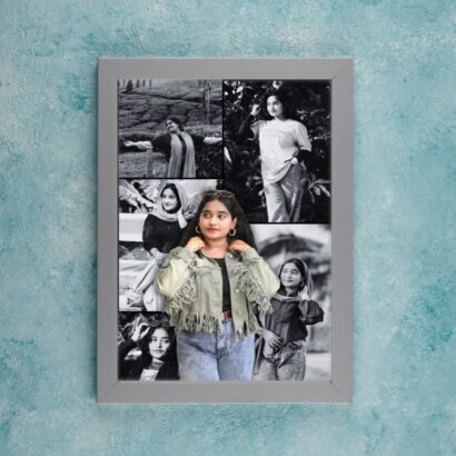 Black & White Collage Frame for Girls