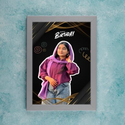 Doodle Style Birthday Frame for Girls