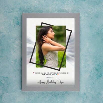 Minimal Geometric Birthday Frame for Her